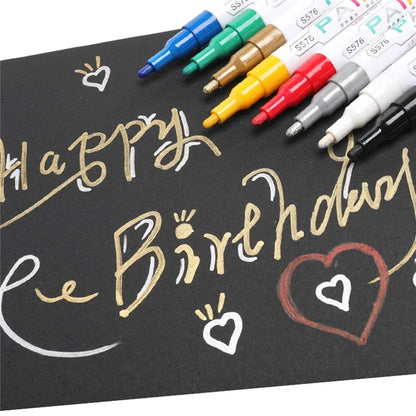 DELI S576 12Pcs / Pack Paint Pens for Artistic Drawing, DIY Crafting, Coloring, Note-Taking Marker Pen