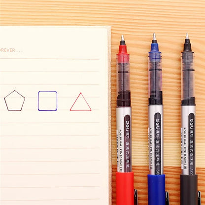 DELI S656 12-Pack Roller Ball Pens 0.5mm Liquid Ink Writing Pen for Students