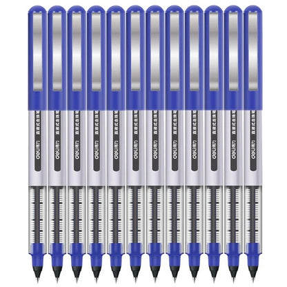 DELI S656 12-Pack Roller Ball Pens 0.5mm Liquid Ink Writing Pen for Students