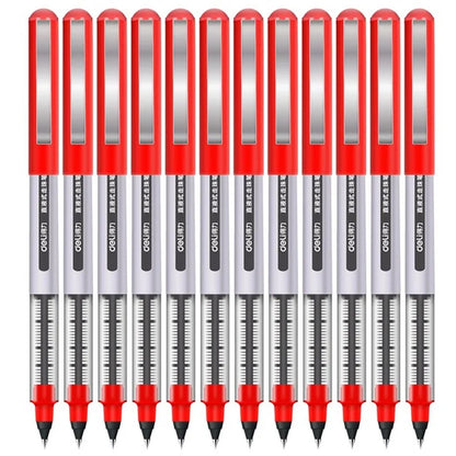 DELI S656 12-Pack Roller Ball Pens 0.5mm Liquid Ink Writing Pen for Students