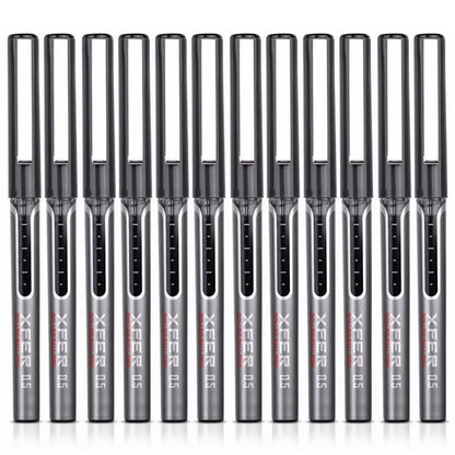 DELI S657 Rollerball Pen 12Pcs 0.5mm Liquid Ink Rollerball Ballpoint Pens for Writing
