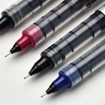 DELI S657 Rollerball Pen 12Pcs 0.5mm Liquid Ink Rollerball Ballpoint Pens for Writing