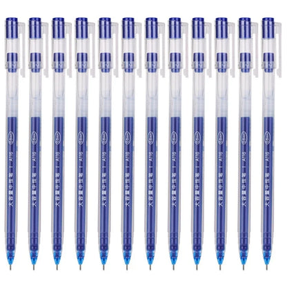 DELI A116 12Pcs Writing Neutral Pen Large Capacity Needle Pen 0.5mm Carbon Water Pen