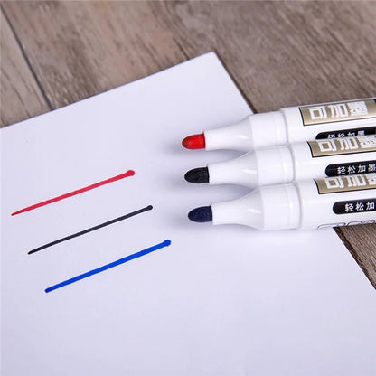 DELI S507 10Pcs Whiteboard Markers Dry Wipe White Board Pens for School Office Home