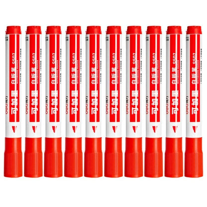 DELI S507 10Pcs Whiteboard Markers Dry Wipe White Board Pens for School Office Home