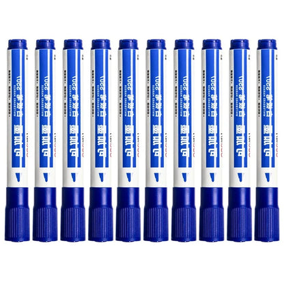 DELI S507 10Pcs Whiteboard Markers Dry Wipe White Board Pens for School Office Home