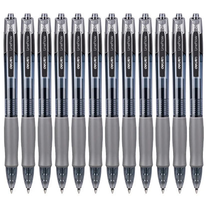 DELI S08 12Pcs Gel Pens Smooth Writing 0.5mm Bullet Tip Student Pen