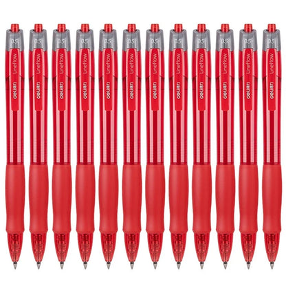 DELI S08 12Pcs Gel Pens Smooth Writing 0.5mm Bullet Tip Student Pen