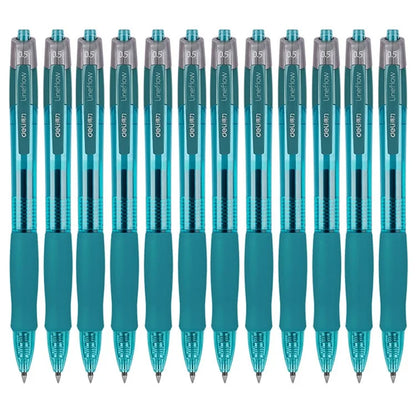 DELI S08 12Pcs Gel Pens Smooth Writing 0.5mm Bullet Tip Student Pen