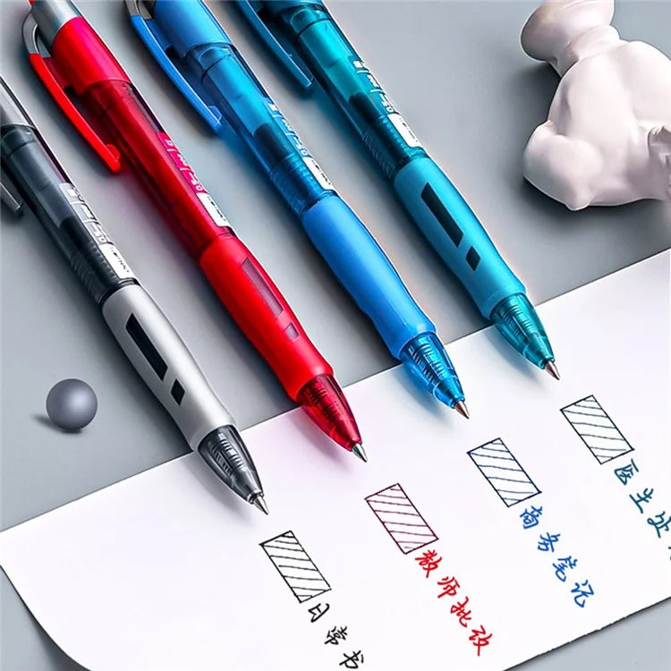 DELI S08 12Pcs Gel Pens Smooth Writing 0.5mm Bullet Tip Student Pen