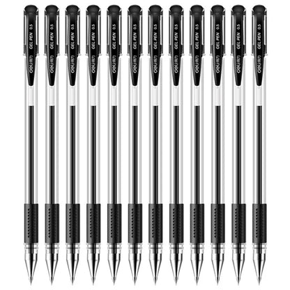 DELI 6600ES 12Pcs Gel Ink Pens Smooth Writing 0.5mm Office School Gel Pen