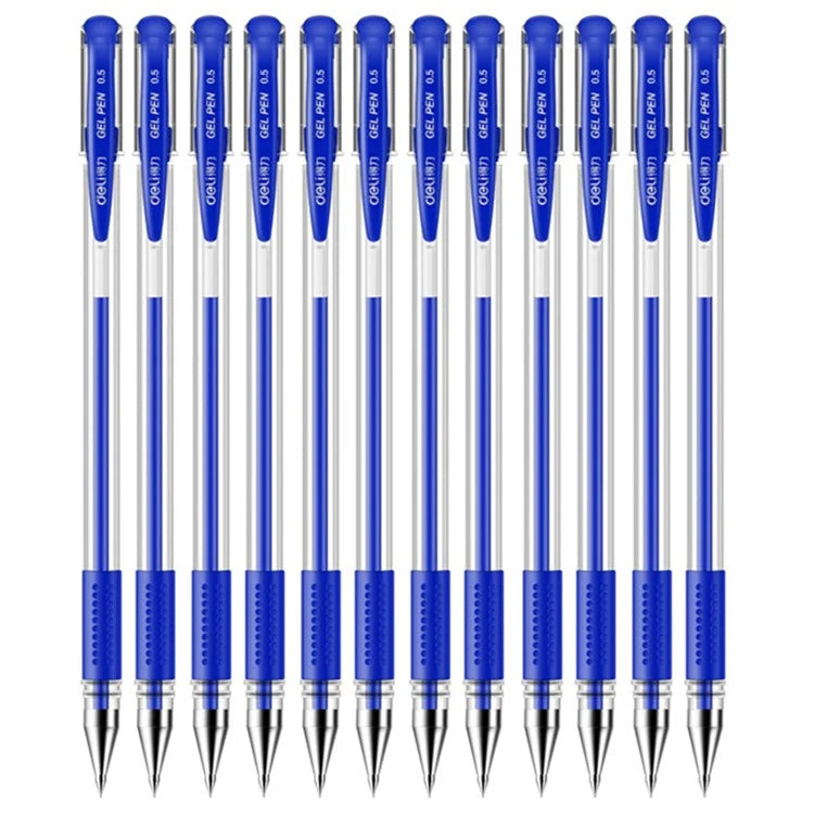 DELI 6600ES 12Pcs Gel Ink Pens Smooth Writing 0.5mm Office School Gel Pen
