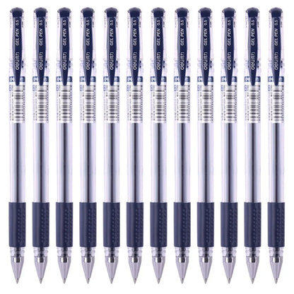 DELI 6600ES 12Pcs Gel Ink Pens Smooth Writing 0.5mm Office School Gel Pen