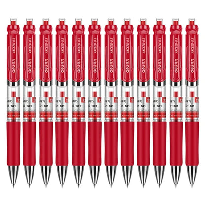 DELI S01 12Pcs Gel Pens Press Type Retractable Smooth Writing 0.5mm Gel Pen