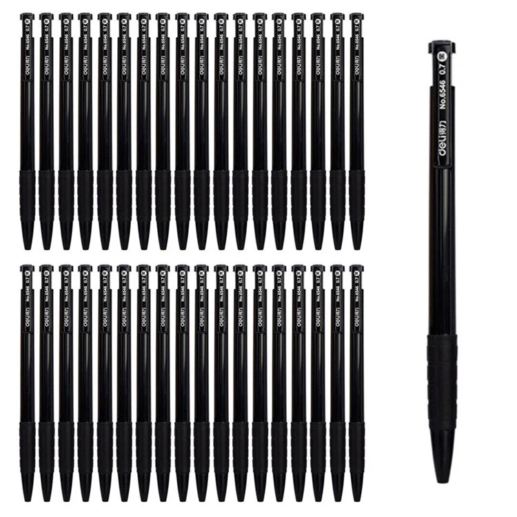 DELI 6546 36-Pack Ball Point Pens 0.7mm Bullet Tip Pen with Pen Clip for Students, Business Office