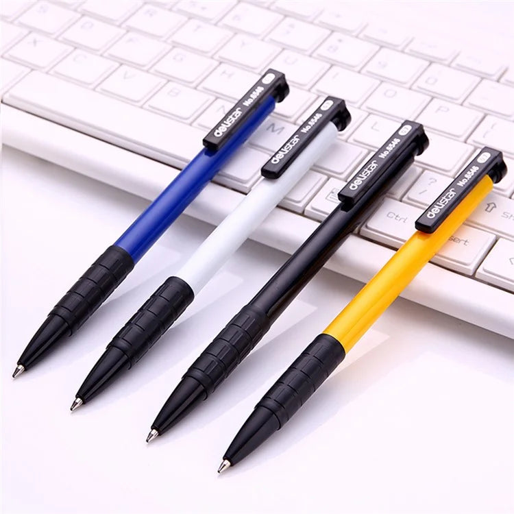 DELI 6546 36-Pack Ball Point Pens 0.7mm Bullet Tip Pen with Pen Clip for Students, Business Office
