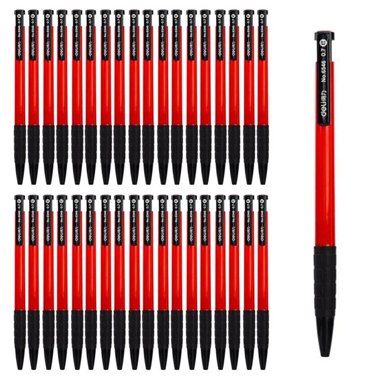 DELI 6546 36-Pack Ball Point Pens 0.7mm Bullet Tip Pen with Pen Clip for Students, Business Office