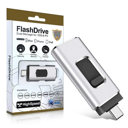 128GB 3-in-1 USB3.0 / Micro USB / Type-C U-Disk Metal Flash Disk for Phone Computer