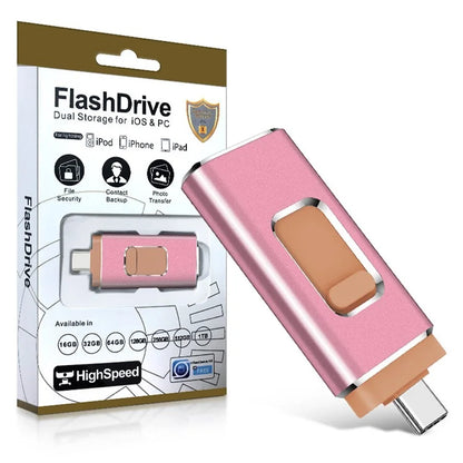 128GB 3-in-1 USB3.0 / Micro USB / Type-C U-Disk Metal Flash Disk for Phone Computer