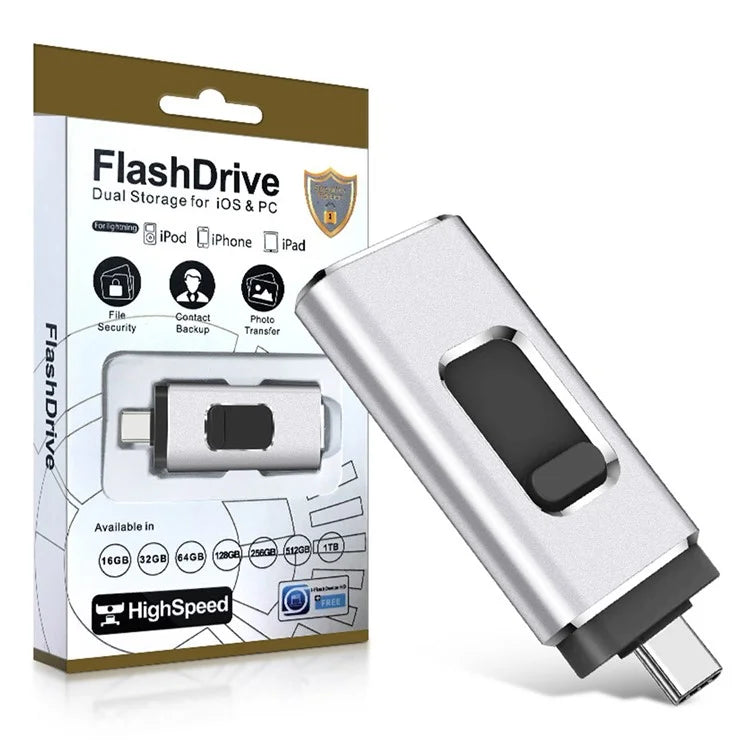 32GB 3-in-1 USB3.0 / Micro USB / Type-C U-Disk Phone Computer Metal Flash Disk