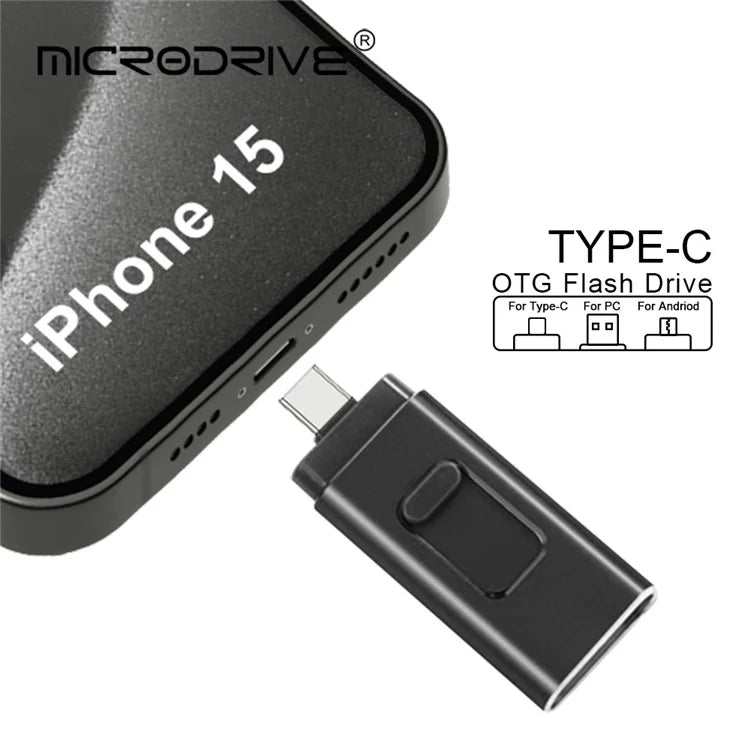 32GB 3-in-1 USB3.0 / Micro USB / Type-C U-Disk Phone Computer Metal Flash Disk