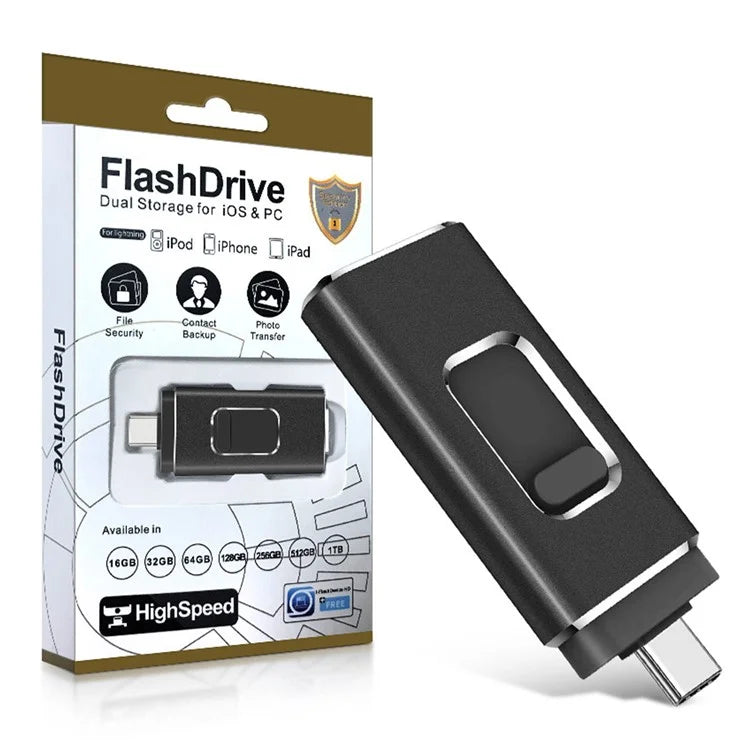 32GB 3-in-1 USB3.0 / Micro USB / Type-C U-Disk Phone Computer Metal Flash Disk