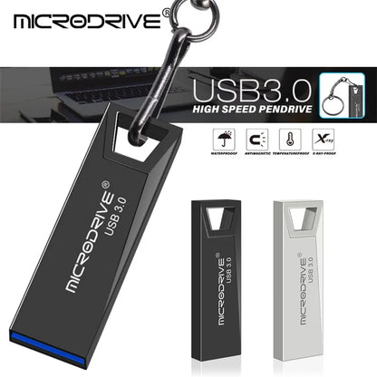 MICRODRIVE 64GB Metal U-disk Computer Laptop USB 3.0 Flash Drive