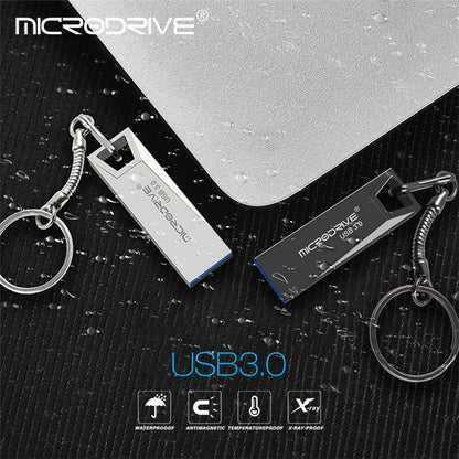 MICRODRIVE 64GB Metal U-disk Computer Laptop USB 3.0 Flash Drive
