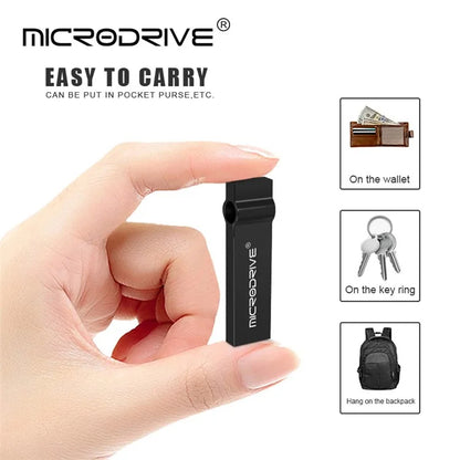 MICRODRIVE 64GB Metal USB 2.0 Flash Drive Thumb Drive for Laptop Computer