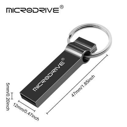 MICRODRIVE 64GB Metal USB 2.0 Flash Drive Thumb Drive for Laptop Computer