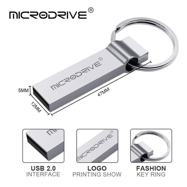 MICRODRIVE 4GB Waterproof USB 2.0 Flash Drive Computer Laptop Thumb Drive USB Stick