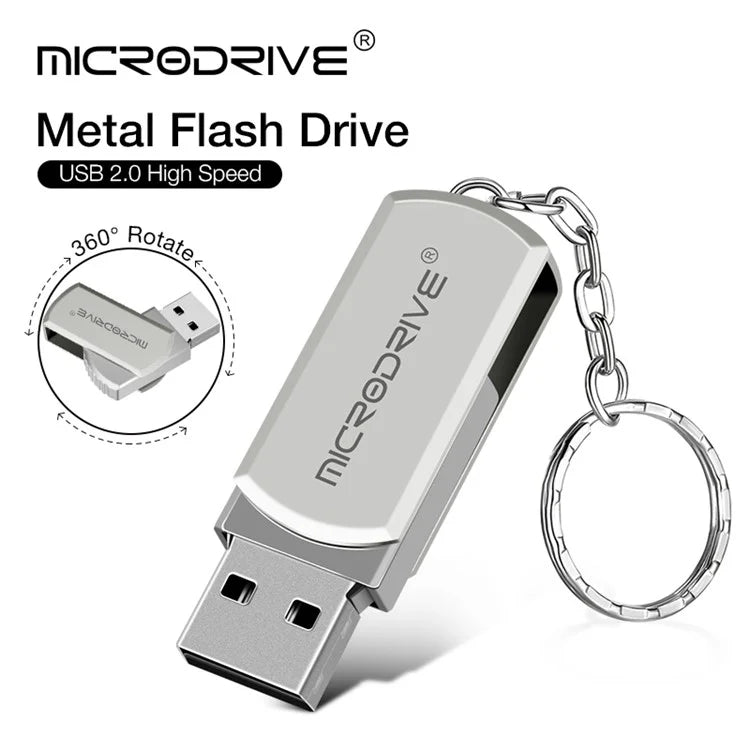 MICRODRIVE 128GB Key Ring Design USB 2.0 Flash Drive Computer Thumb Drive USB Stick
