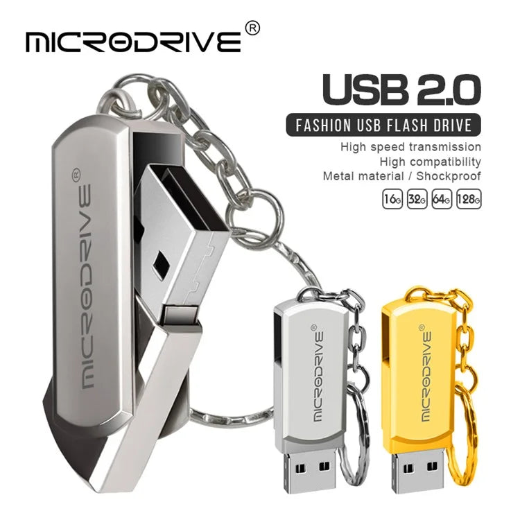 MICRODRIVE 8GB Computer Thumb Drive USB Stick Key Ring Design USB 2.0 Flash Drive