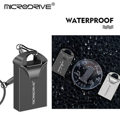 MICRODRIVE 32GB Metal Flash Drive Portable Mini USB 2.0 U-Disk