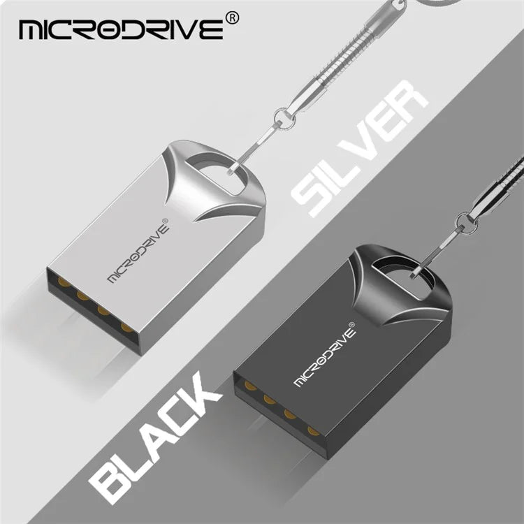 MICRODRIVE Mini Metal U-Disk Portable USB 2.0 8GB Flash Drive