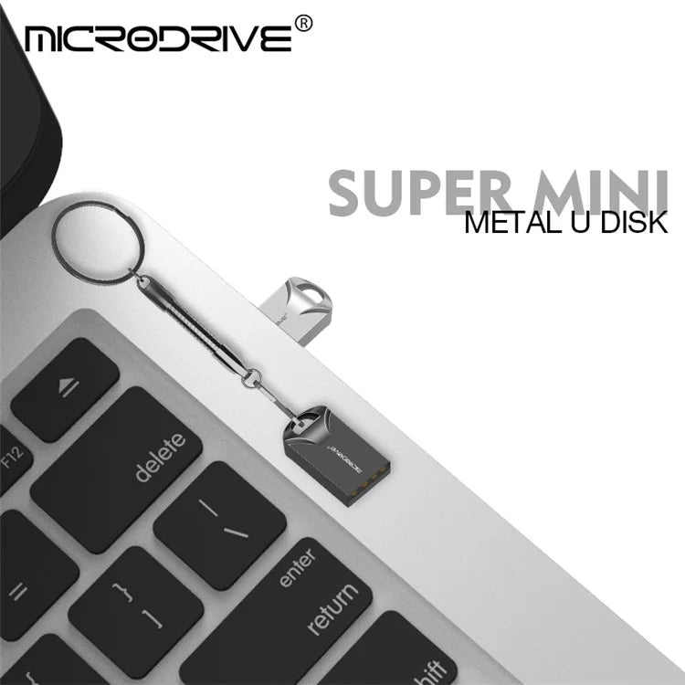 MICRODRIVE 128GB Metal Mini U-Disk Portable USB 2.0 Flash Drive
