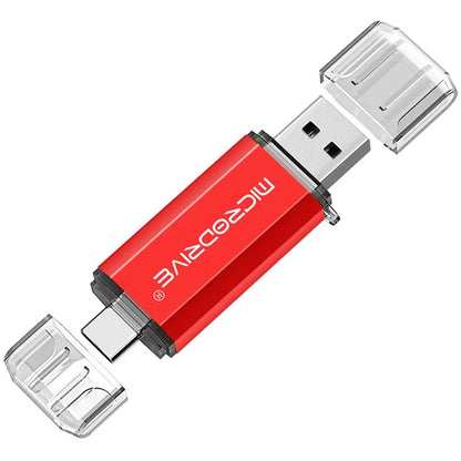 MICRODRIVE 128GB 2-in-1 USB 2.0 / Type-C U-Disk High Speed Flash Disk for Phone Computer