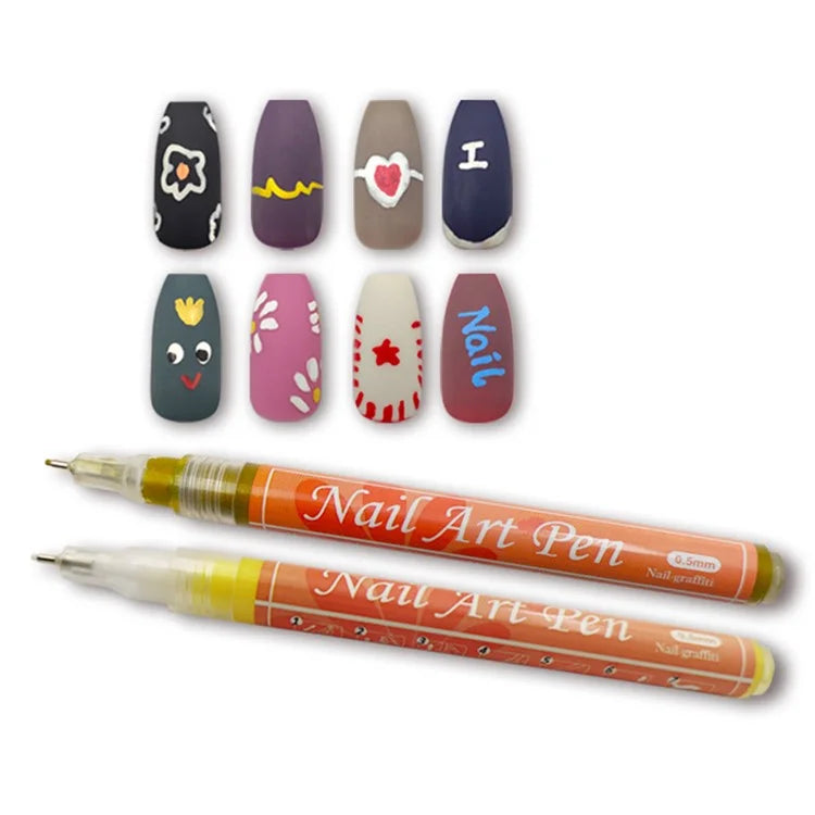 FLYSEA NA-5 Nail Art Pens 0.5mm Fine Tip Quick Drying Graffiti Dotting Acrylic Marker Pens