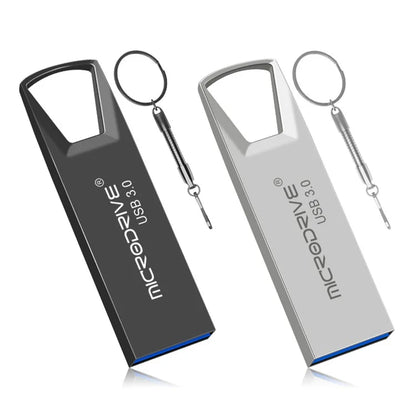 MICRODRIVE 128GB Mini Flash Drive High Speed USB 3.0 Metal U-Disk with Key Ring