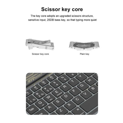 BENWIS OT-CKB-WH Crystal Keyboard Ultra Thin 78-key Bluetooth Keyboard with Backlit