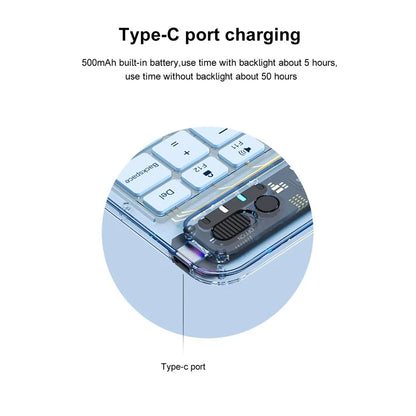 BENWIS OT-CKB-WH Crystal Keyboard Ultra Thin 78-key Bluetooth Keyboard with Backlit
