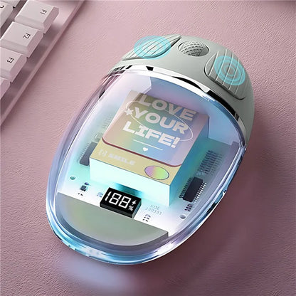 BENWIS OT-CMS-WH Crystal Mouse Silent Wireless Bluetooth / 2.4GHz Dual Mode Mice