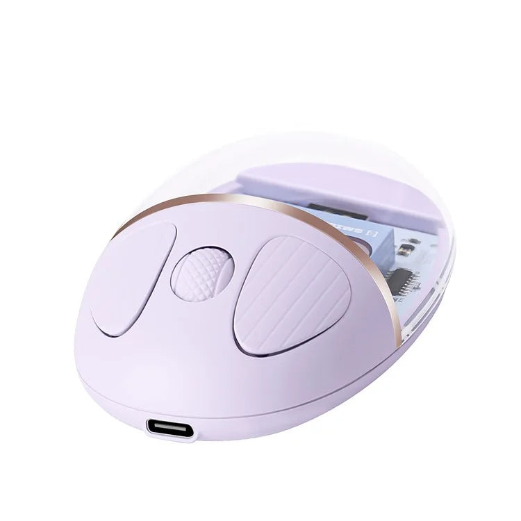 BENWIS OT-CMS-WH Crystal Mouse Silent Wireless Bluetooth / 2.4GHz Dual Mode Mice