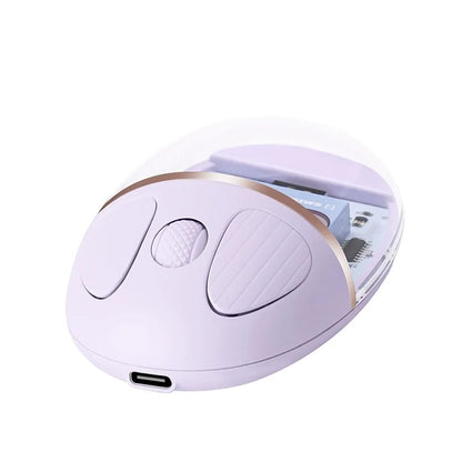 BENWIS OT-CMS-WH Crystal Mouse Silent Wireless Bluetooth / 2.4GHz Dual Mode Mice