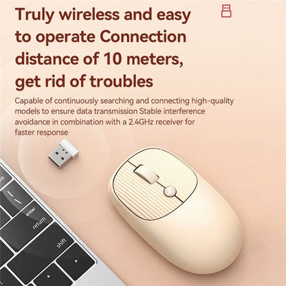 T-WOLF X6 800 / 1200 / 2400 DPI Adjustable Ergonomic 2.4G Wireless Mouse for Laptop PC