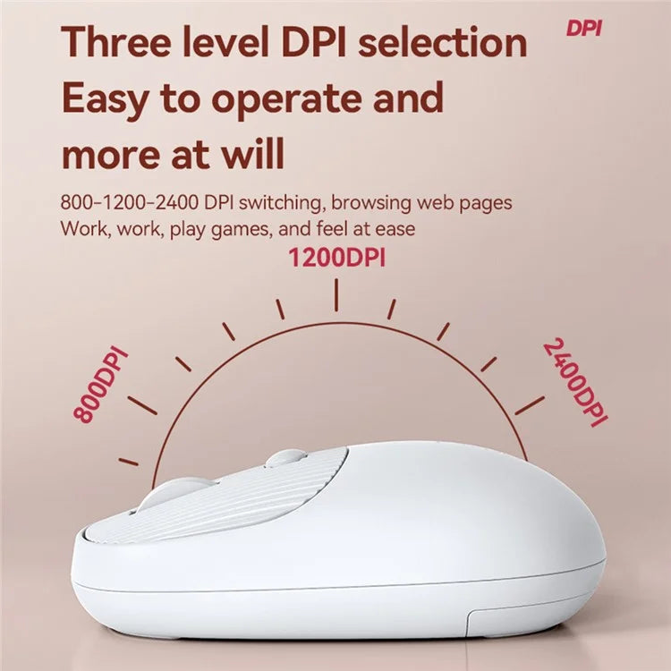 T-WOLF X6 800 / 1200 / 2400 DPI Adjustable Ergonomic 2.4G Wireless Mouse for Laptop PC