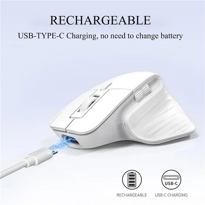 HXSJ T16 Wireless Bluetooth Mouse 2 Modes (Bluetooth + 2.4Ghz) 4800 DPI Silent Computer Mouse