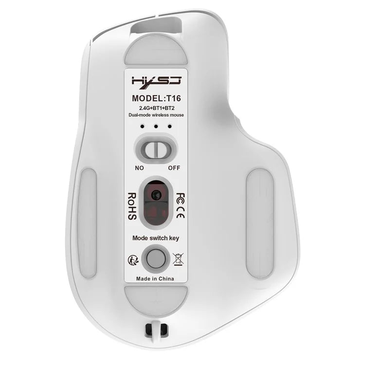 HXSJ T16 Wireless Bluetooth Mouse 2 Modes (Bluetooth + 2.4Ghz) 4800 DPI Silent Computer Mouse