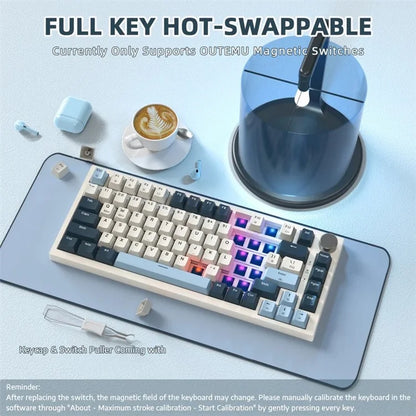 ATTACK SHARK K85 Type-C Wired Mechanical Keyboard Wired 82 Keys Magnetic Switch RGB Gaming Keyboard
