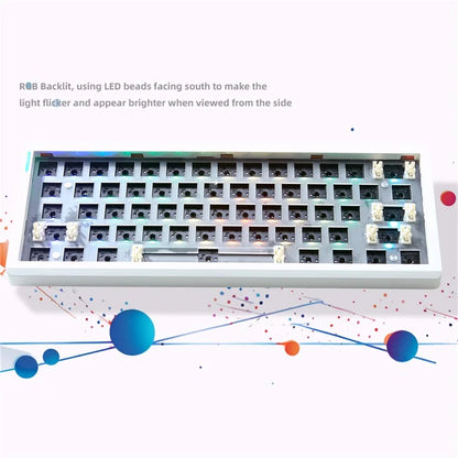 GMK61 Hot-Swappable RGB Wireless+USB Wired+Bluetooth Mechanical Keyboard Kit